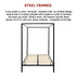 4 Four Poster Queen Bed Frame