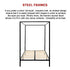 4 Four Poster Queen Bed Frame