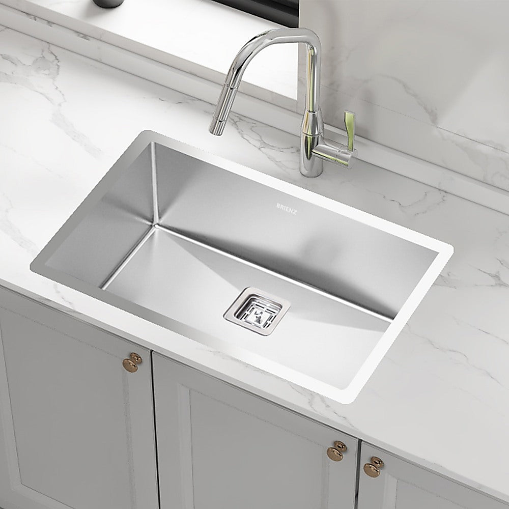 810x505mm Handmade 1.5mm Stainless Steel Undermount / Topmount Kitchen Sink with Square Waste