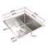 430x455mm Handmade 1.5mm Stainless Steel Undermount / Topmount Kitchen Sink with Square Waste