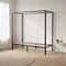 4 Four Poster Single Bed Frame Steel Construction Black 300kg Capacity