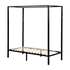 4 Four Poster Single Bed Frame Steel Construction Black 300kg Capacity