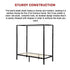 4 Four Poster Single Bed Frame Steel Construction Black 300kg Capacity