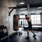 Heavy Duty Punching Bag Wall Bracket Steel Boxing Holder 100kg Black Gym