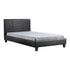 King Single PU Leather Bed Frame Black