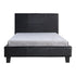 King Single PU Leather Bed Frame Black