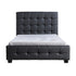 King Single PU Leather Deluxe Bed Frame Black