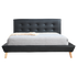Double PU Leather Deluxe Bed Frame Black