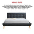 Double PU Leather Deluxe Bed Frame Black