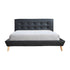 Queen PU Leather Deluxe Bed Frame Black