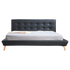 King PU Leather Deluxe Bed Frame Black