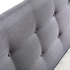 Double Linen Fabric Deluxe Bed Frame Grey