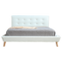 Queen PU Leather Deluxe Bed Frame White