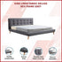 King Linen Fabric Deluxe Bed Frame Grey