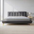 King Linen Fabric Deluxe Bed Frame Grey