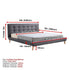 King Linen Fabric Deluxe Bed Frame Grey
