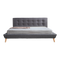 King Linen Fabric Deluxe Bed Frame Grey
