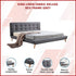 King Linen Fabric Deluxe Bed Frame Grey