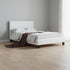 King Single PU Leather Bed Frame White