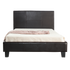 King Single PU Leather Bed Frame Brown
