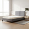 King Single Linen Fabric Bed Frame Grey