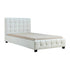 King Single PU Leather Deluxe Bed Frame White
