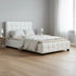 King Single PU Leather Deluxe Bed Frame White