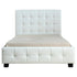 King Single PU Leather Deluxe Bed Frame White