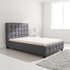 King Single Linen Fabric Deluxe Bed Frame Grey
