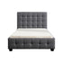 King Single Linen Fabric Deluxe Bed Frame Grey