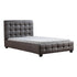King Single PU Leather Deluxe Bed Frame Brown