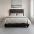 King Single PU Leather Deluxe Bed Frame Brown