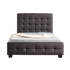 King Single PU Leather Deluxe Bed Frame Brown