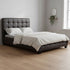 King Single PU Leather Deluxe Bed Frame Brown