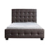 King Single PU Leather Deluxe Bed Frame Brown