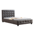 King Single PU Leather Deluxe Bed Frame Brown
