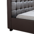 King Single PU Leather Deluxe Bed Frame Brown