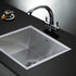 440x440mm Handmade Stainless Steel Undermount / Topmount Kitchen Laundry Sink with Waste