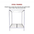 4 Four Poster Queen Bed Frame