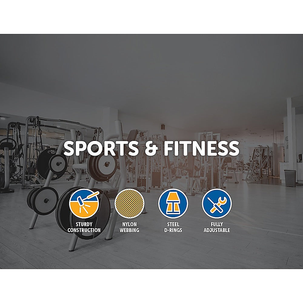 2x Adjustable Nylon Cable Handles – Home Gym Attachment for Strength Training