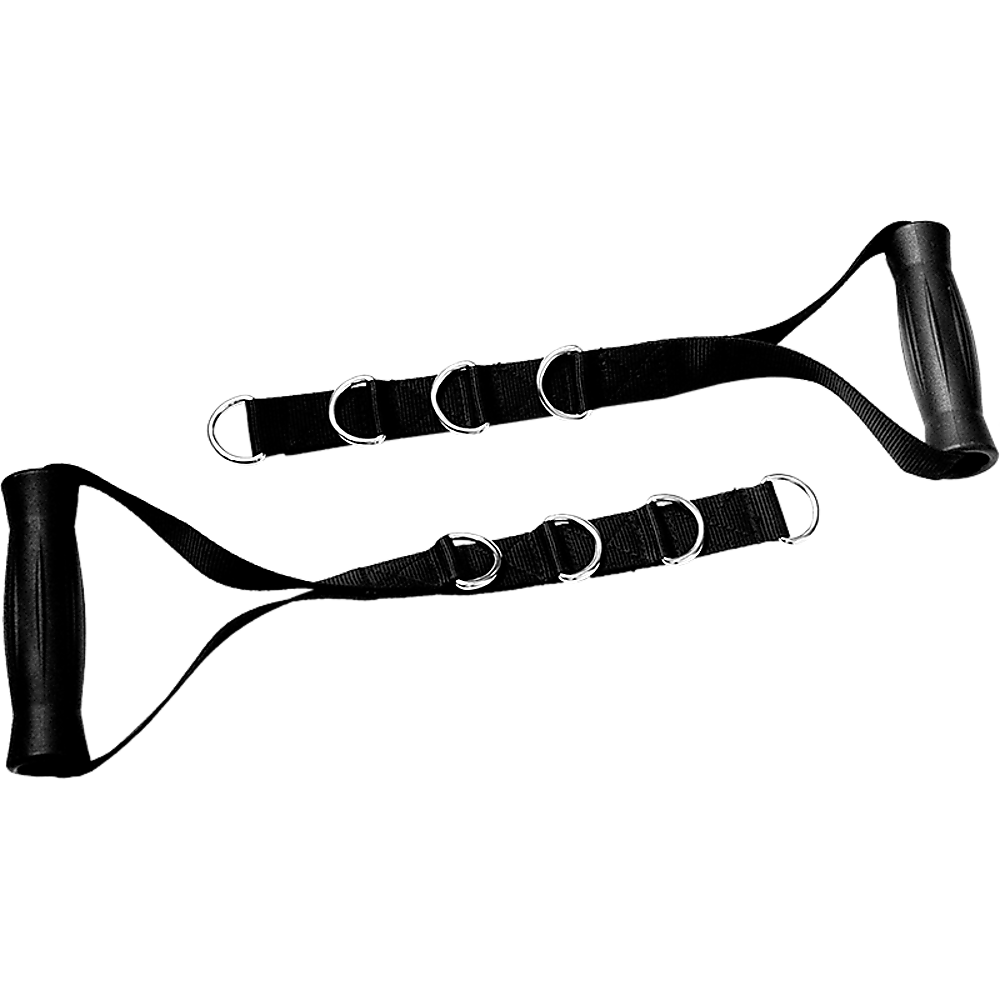 2x Adjustable Nylon Cable Handles – Home Gym Attachment for Strength Training