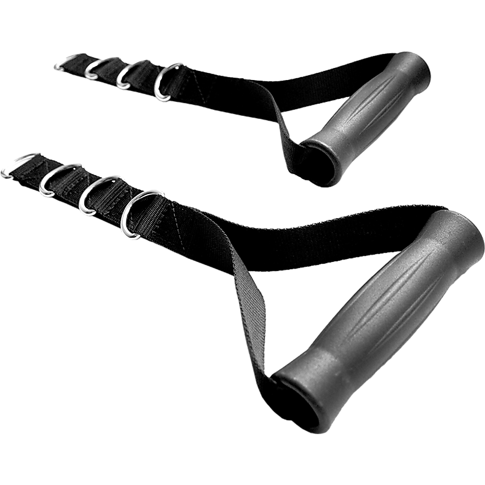 2x Adjustable Nylon Cable Handles – Home Gym Attachment for Strength Training