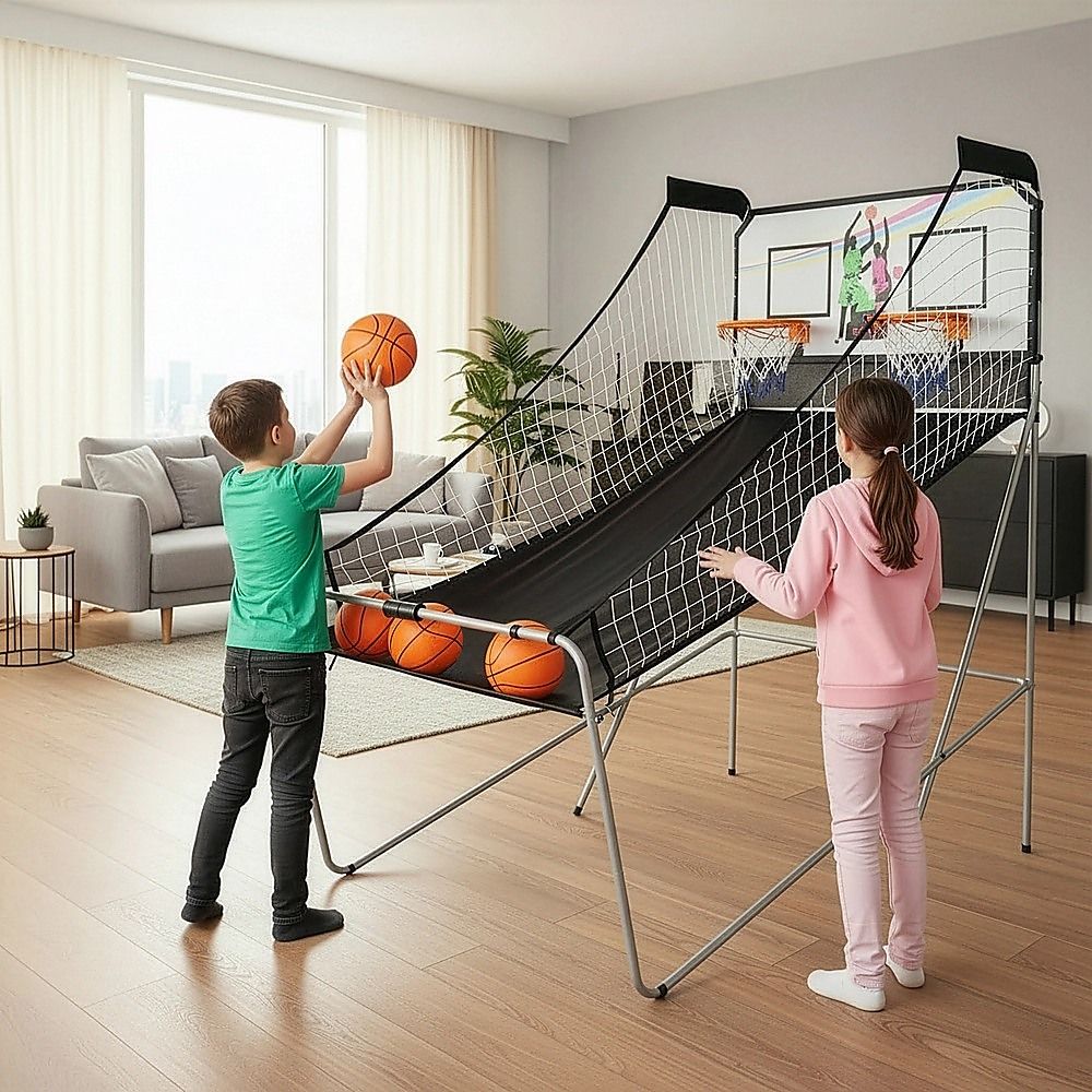 Arcade Basketball Game 2-Player Electronic Sports, LED Scoring System Set