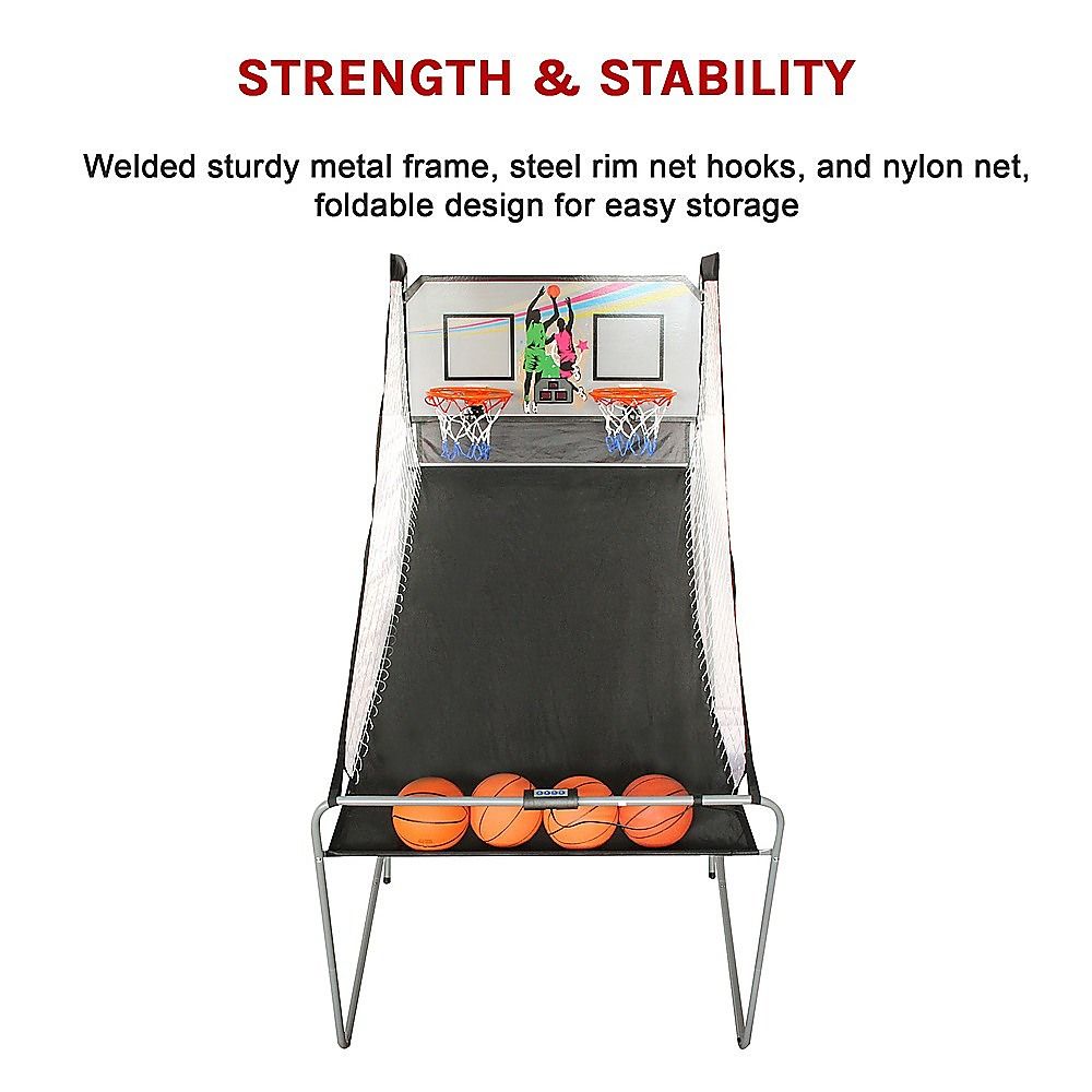 Arcade Basketball Game 2-Player Electronic Sports, LED Scoring System Set