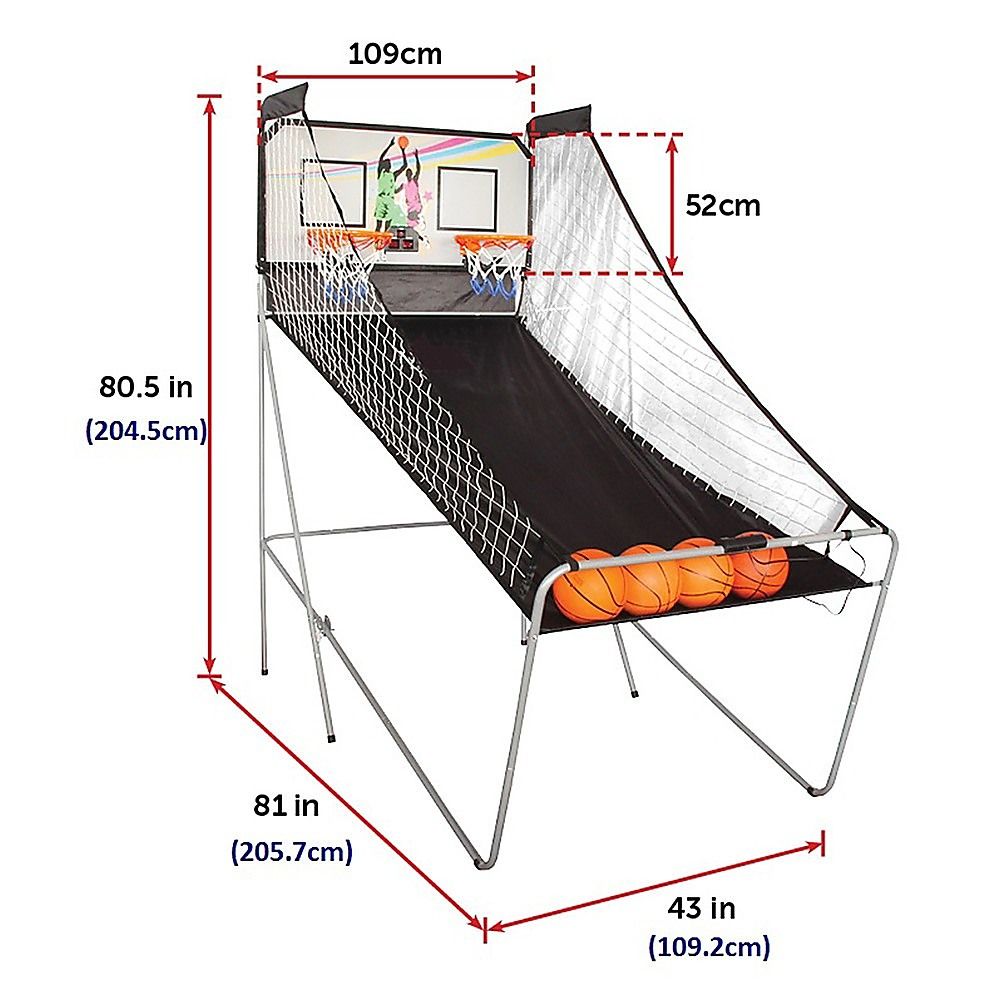 Arcade Basketball Game 2-Player Electronic Sports, LED Scoring System Set
