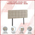 Linen Fabric Double Bed Deluxe Headboard Bedhead - Beige