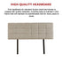 Linen Fabric Queen Bed Deluxe Headboard Bedhead - Beige