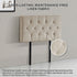 Linen Fabric Single Bed Deluxe Headboard Bedhead - Beige