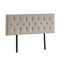 Linen Fabric Double Bed Deluxe Headboard Bedhead - Beige