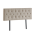 Linen Fabric Double Bed Deluxe Headboard Bedhead - Beige